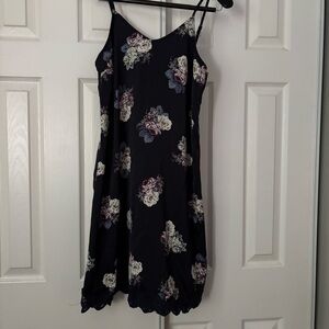 Xhilaration Black Floral Mini Dress